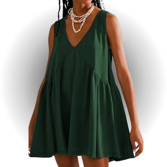 GARNETH™ – Casual Summer Sleeveless V-Neck Mini Dress
