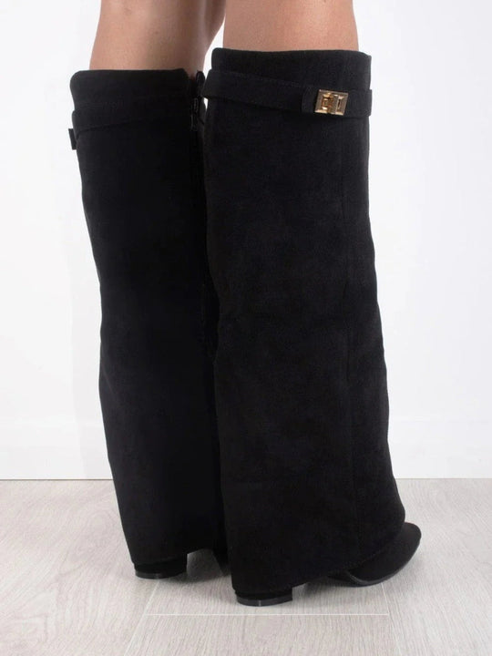 AGATHA™ – Knee-High Flared Top Boots for Women