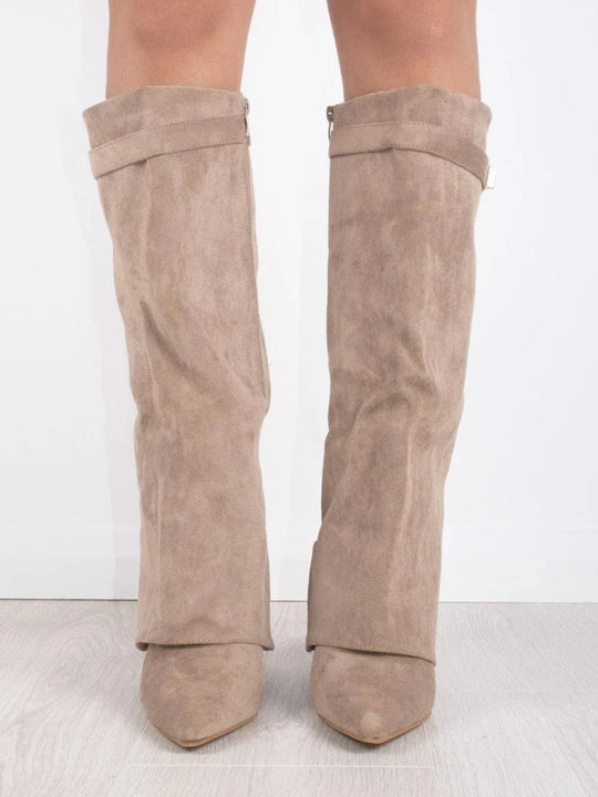 AGATHA™ – Knee-High Flared Top Boots for Women