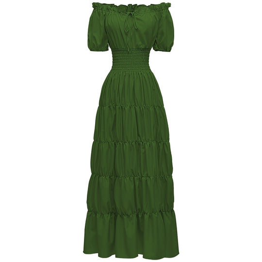 AIZA™ – Classic Corset Long Retro Maxi Dress