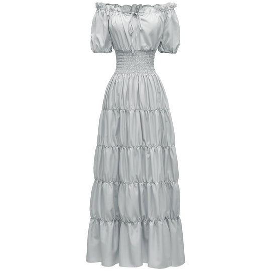 AIZA™ – Classic Corset Long Retro Maxi Dress